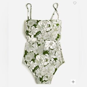 J.Crew Cutout tie back one piece with Liberty fabric (size 12)